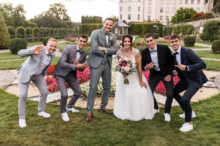 Gruppenfotos bei Hochzeit