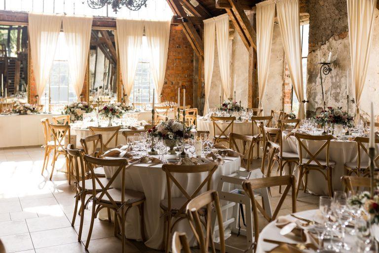 Orangerie Schloss Langenburg dekorierte für die Hochzeit