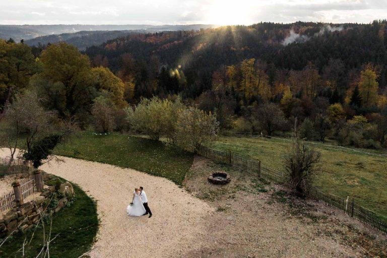 Drohnenshooting bei Hochzeit in Murrhardt