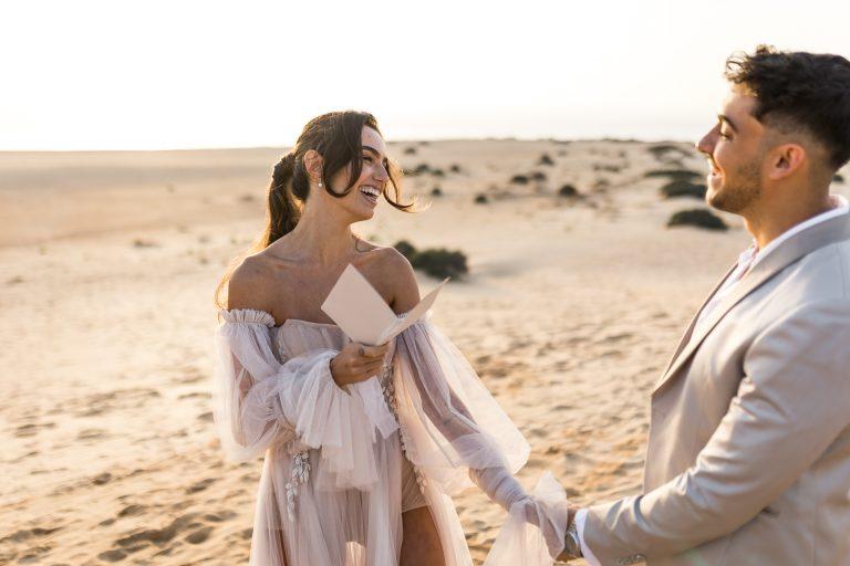 Elopement auf Mallorca mit Brautkleid von Berta
