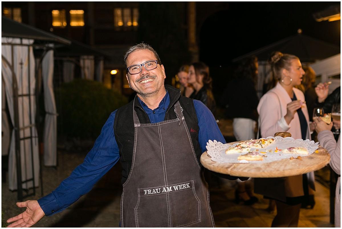 Flammkuchen beim Sektempfang bei der Scheunenwirtin