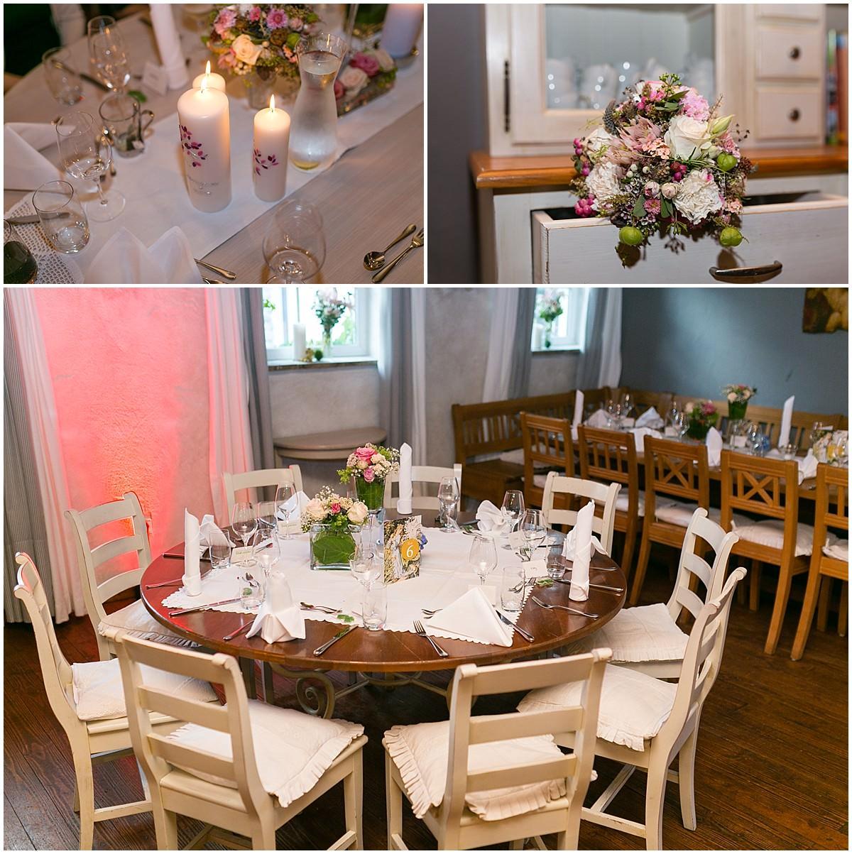 Der dekorierte Kuhstall der Scheunenwirtin