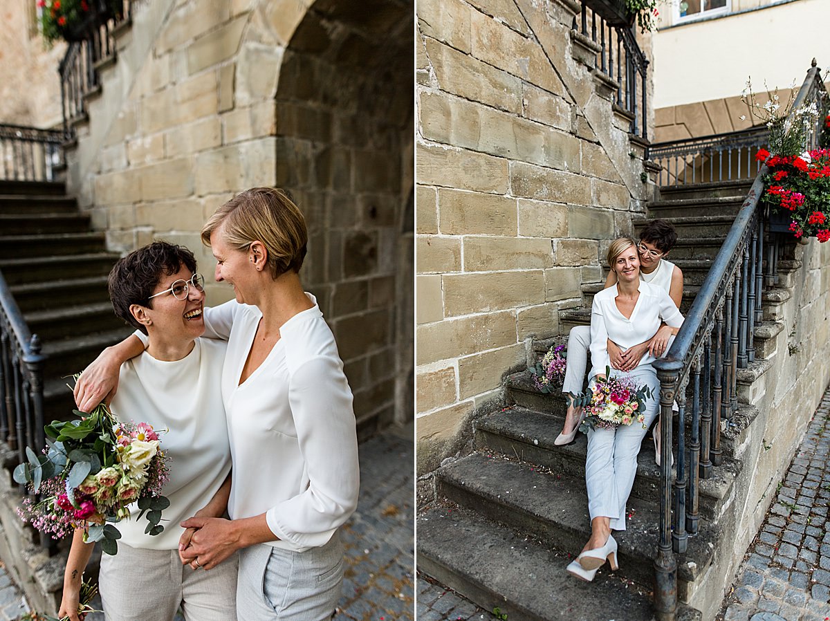 Moderne Hochzeit von zwei Frauen in Öhringen