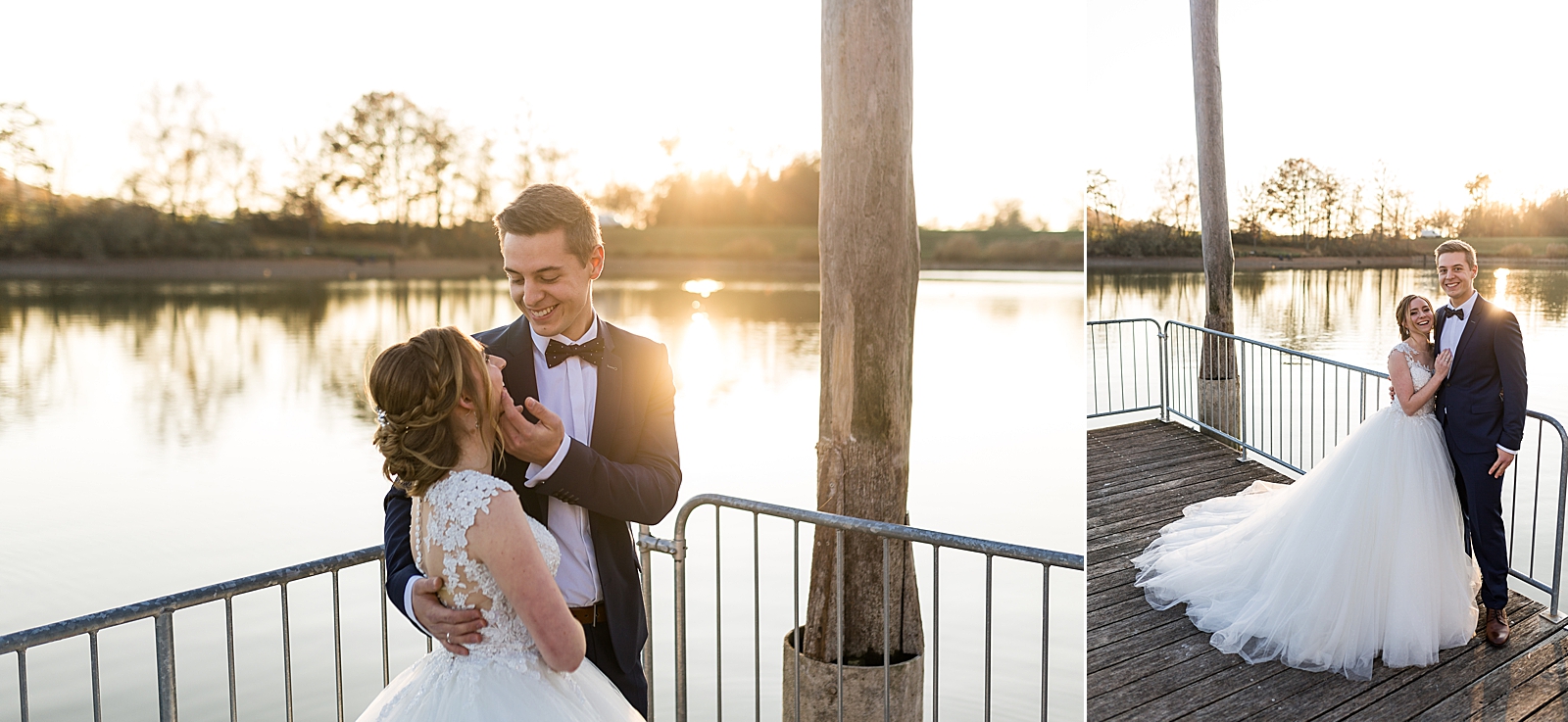 Romantisches After-Wedding-Shooting im Herbst am Degenbachsee in Crailsheim