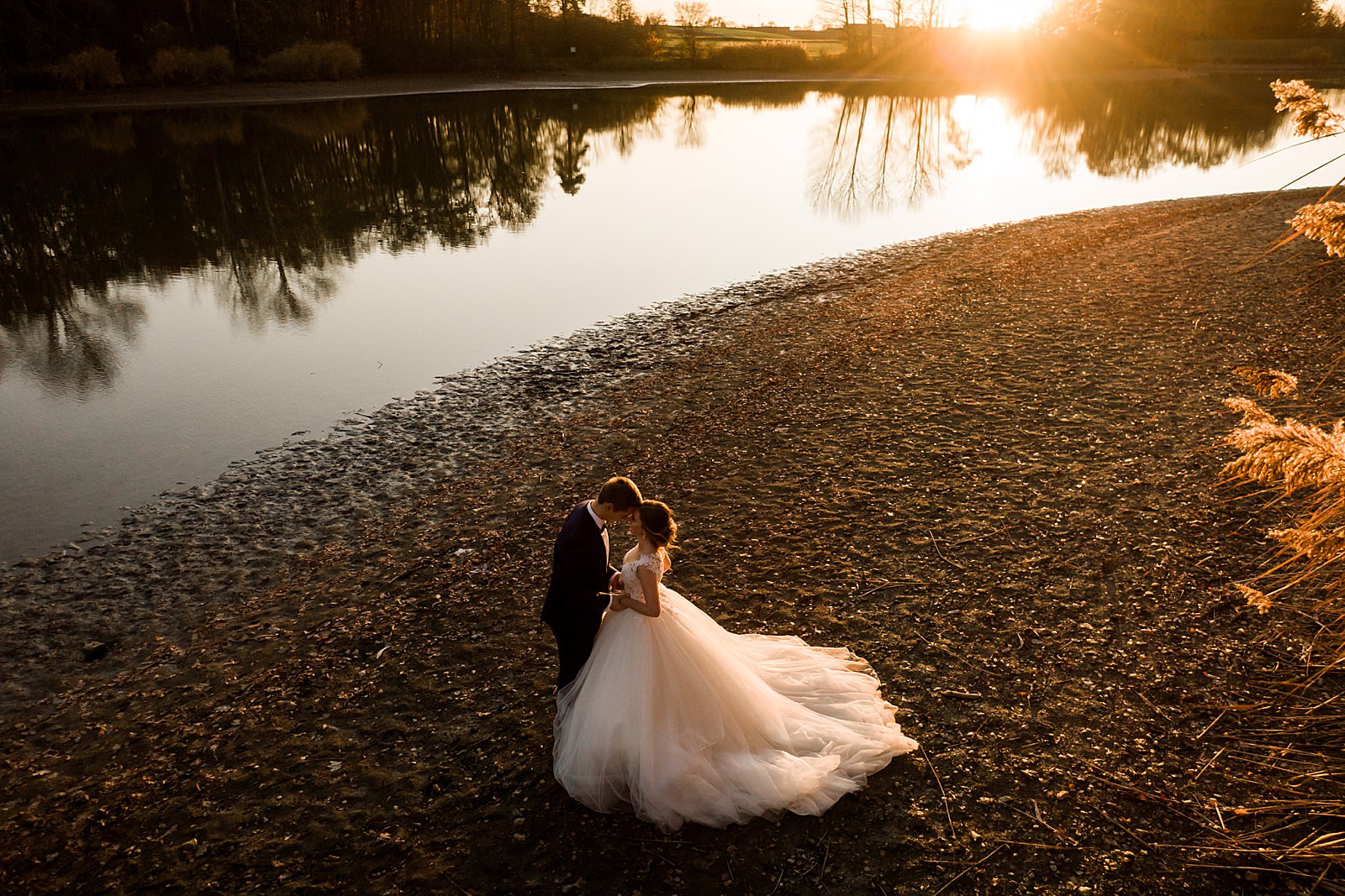 Drohnenfotos von einem Brautpaarshooting in Crailsheim