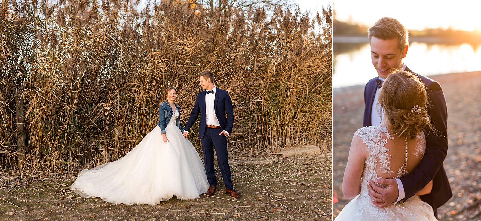 Romantisches After-Wedding-Shooting im Herbst am Degenbachsee in Crailsheim