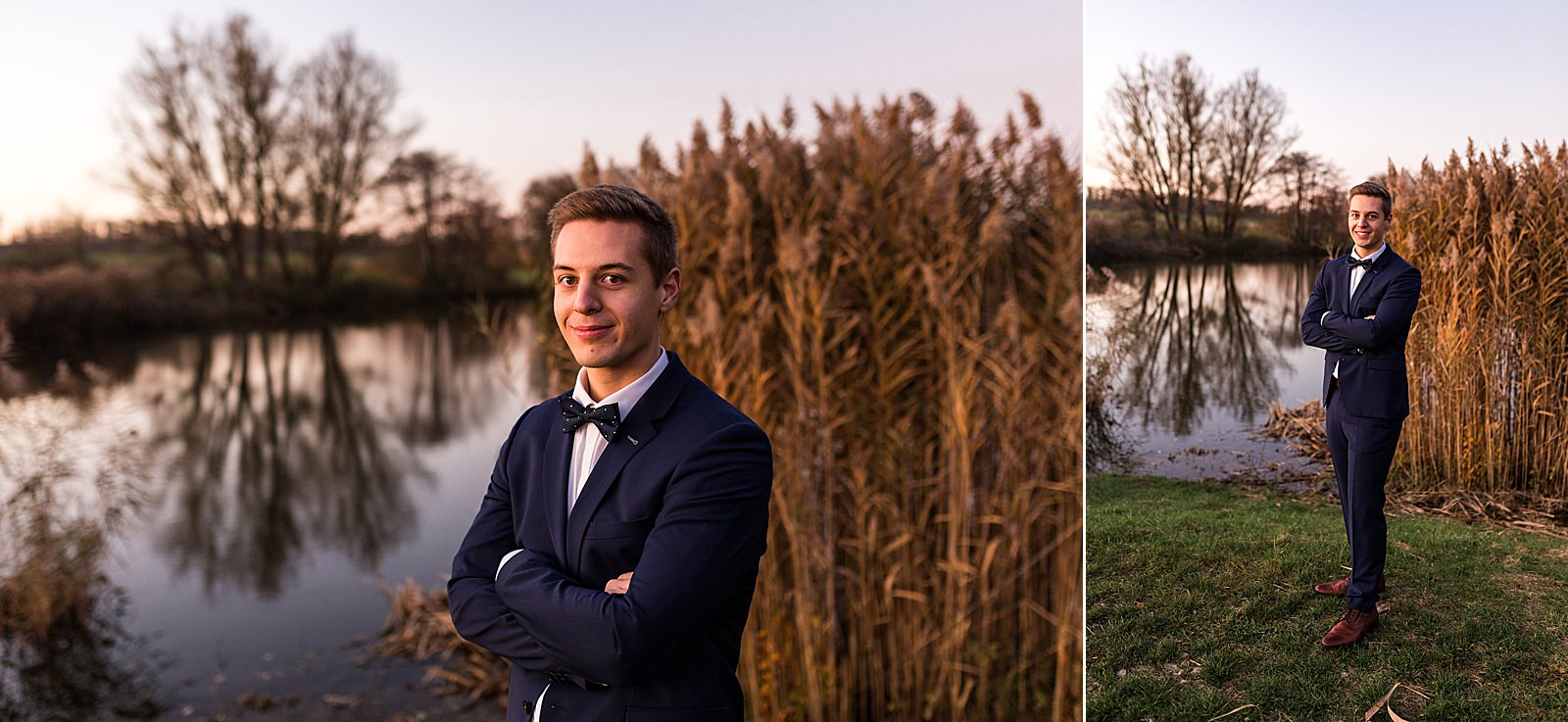 Romantisches After-Wedding-Shooting im Herbst am Degenbachsee in Crailsheim