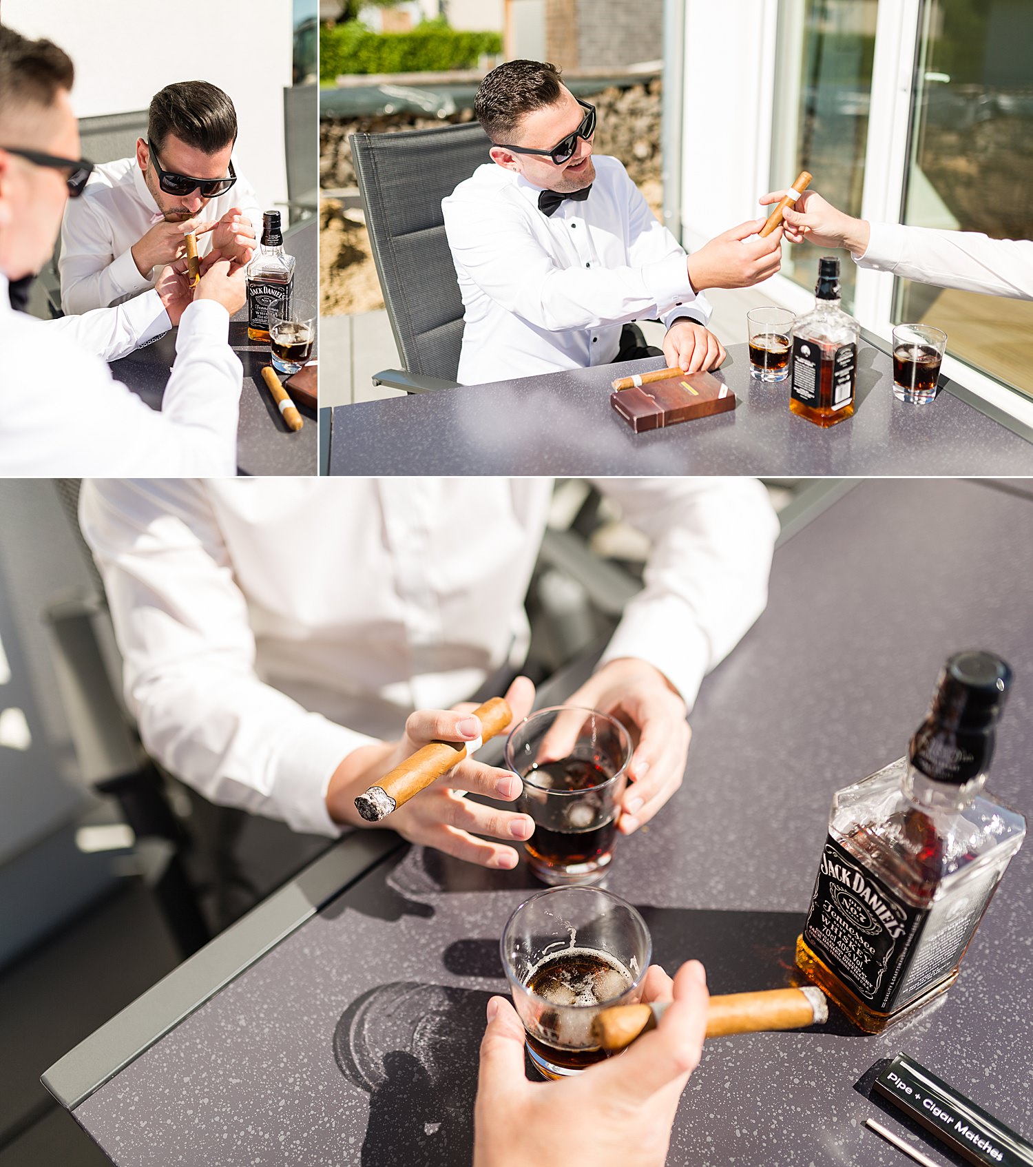 Getting Ready beim Bräutigam Zuhause