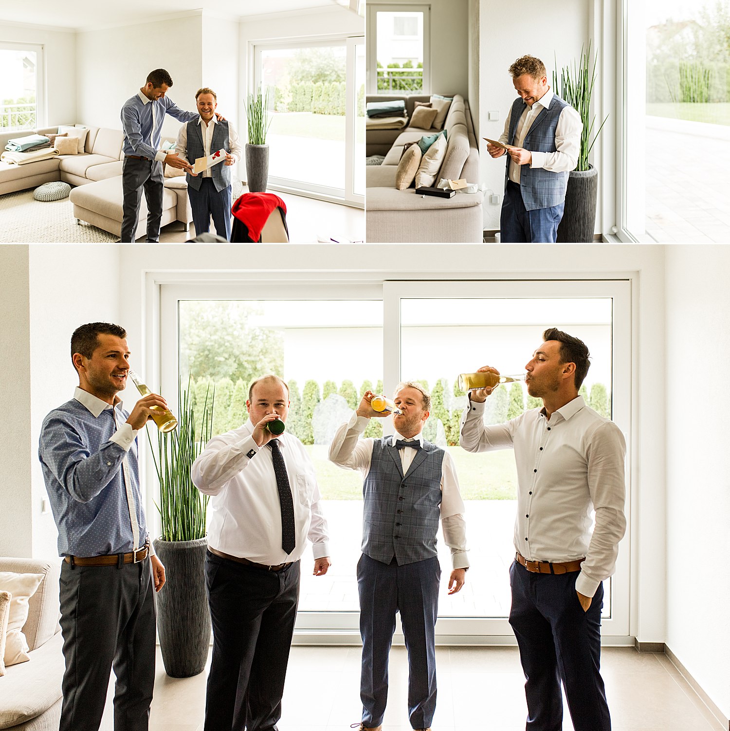 Getting Ready beim Bräutigam Zuhause