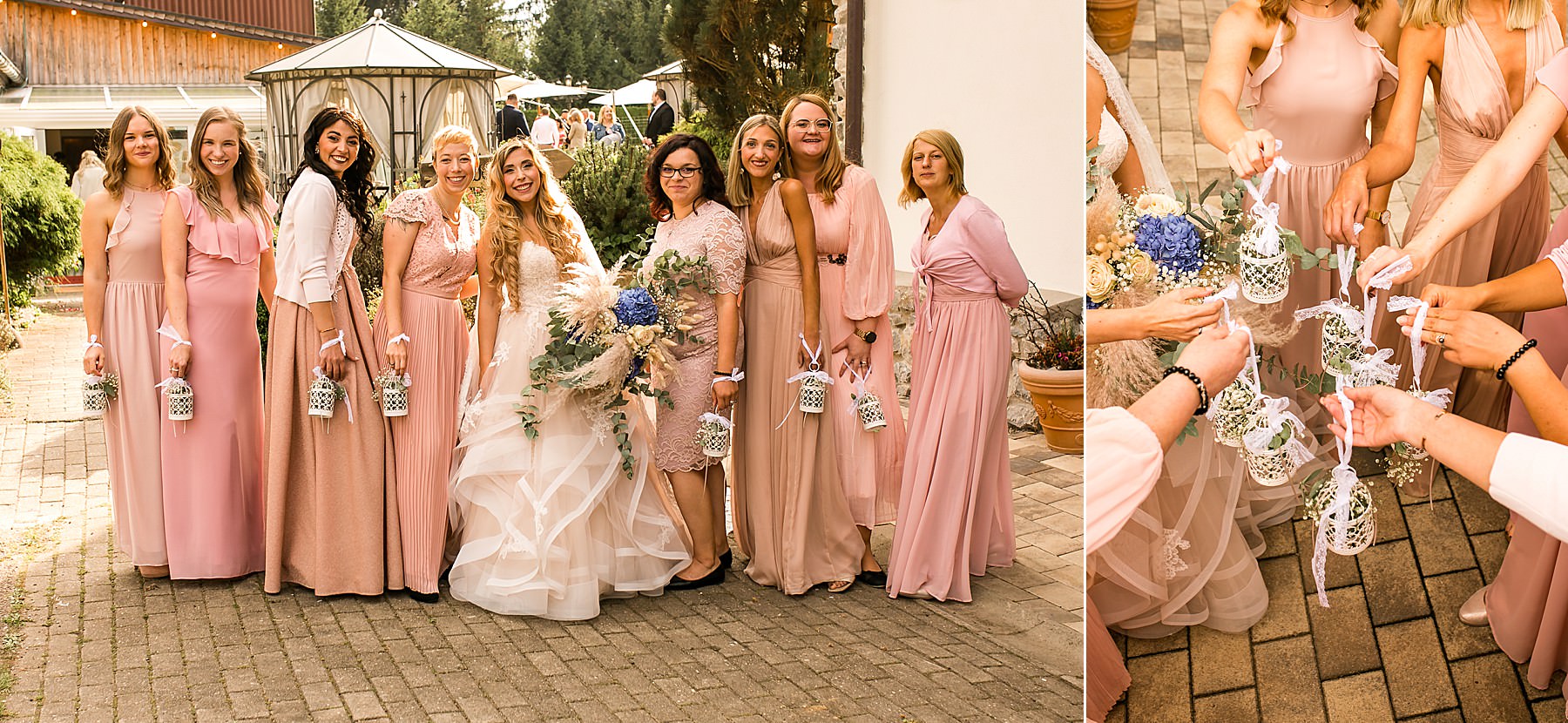 Die Braut und ihre Brautjungfern fotografiert von Hochzeitsfotografin Daniela Knipper