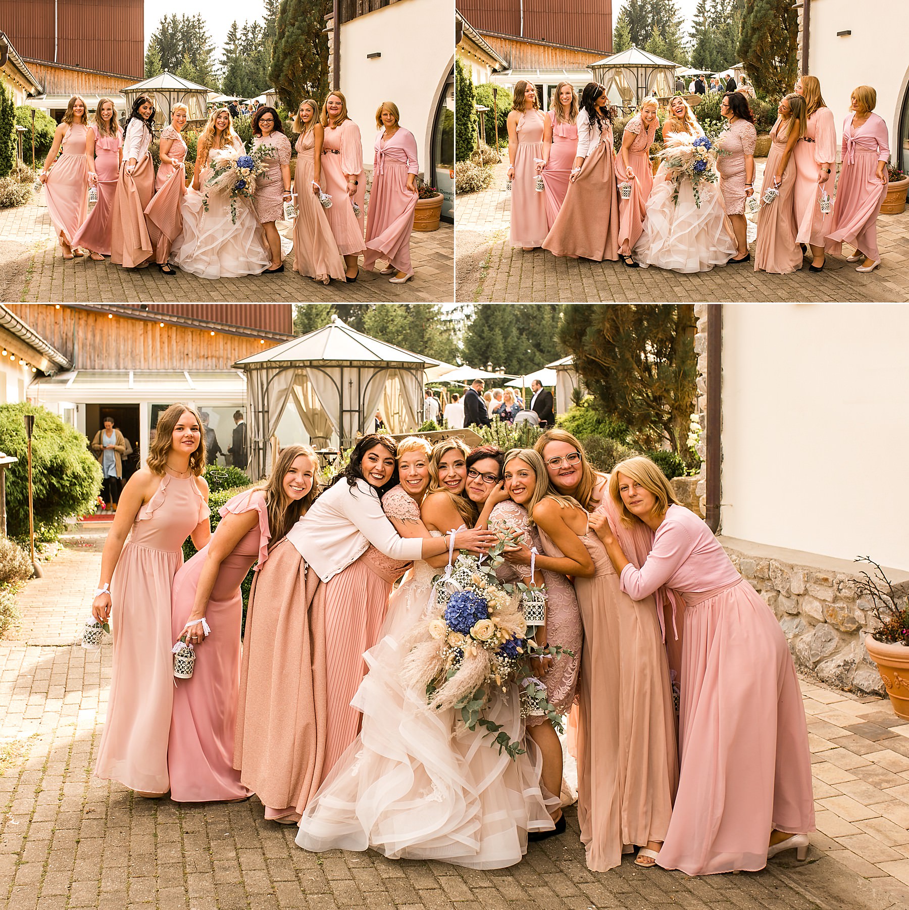 Die Braut und ihre Brautjungfern fotografiert von Hochzeitsfotografin Daniela Knipper