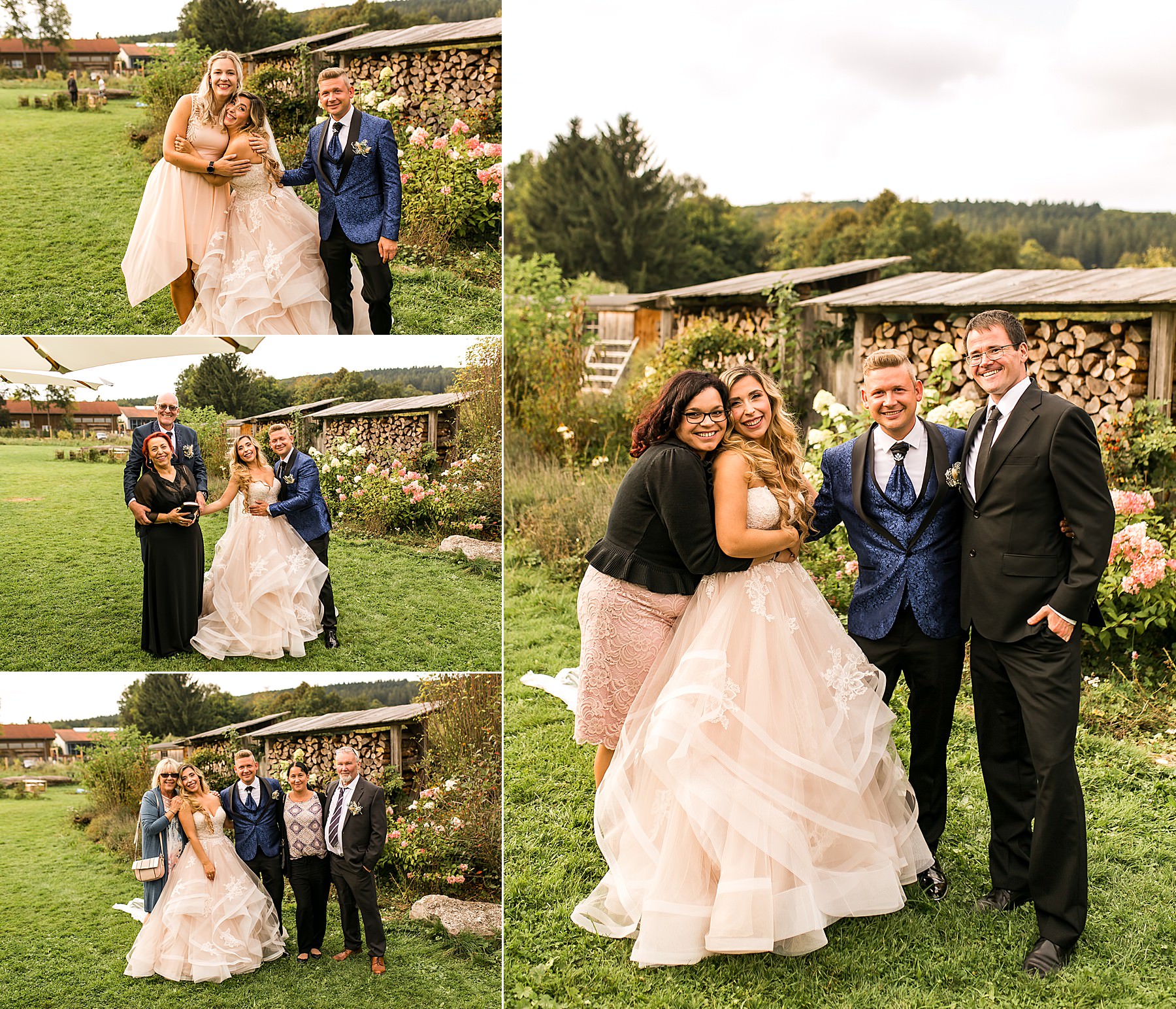 Gruppenfotos bei der Hochzeit fotografieren