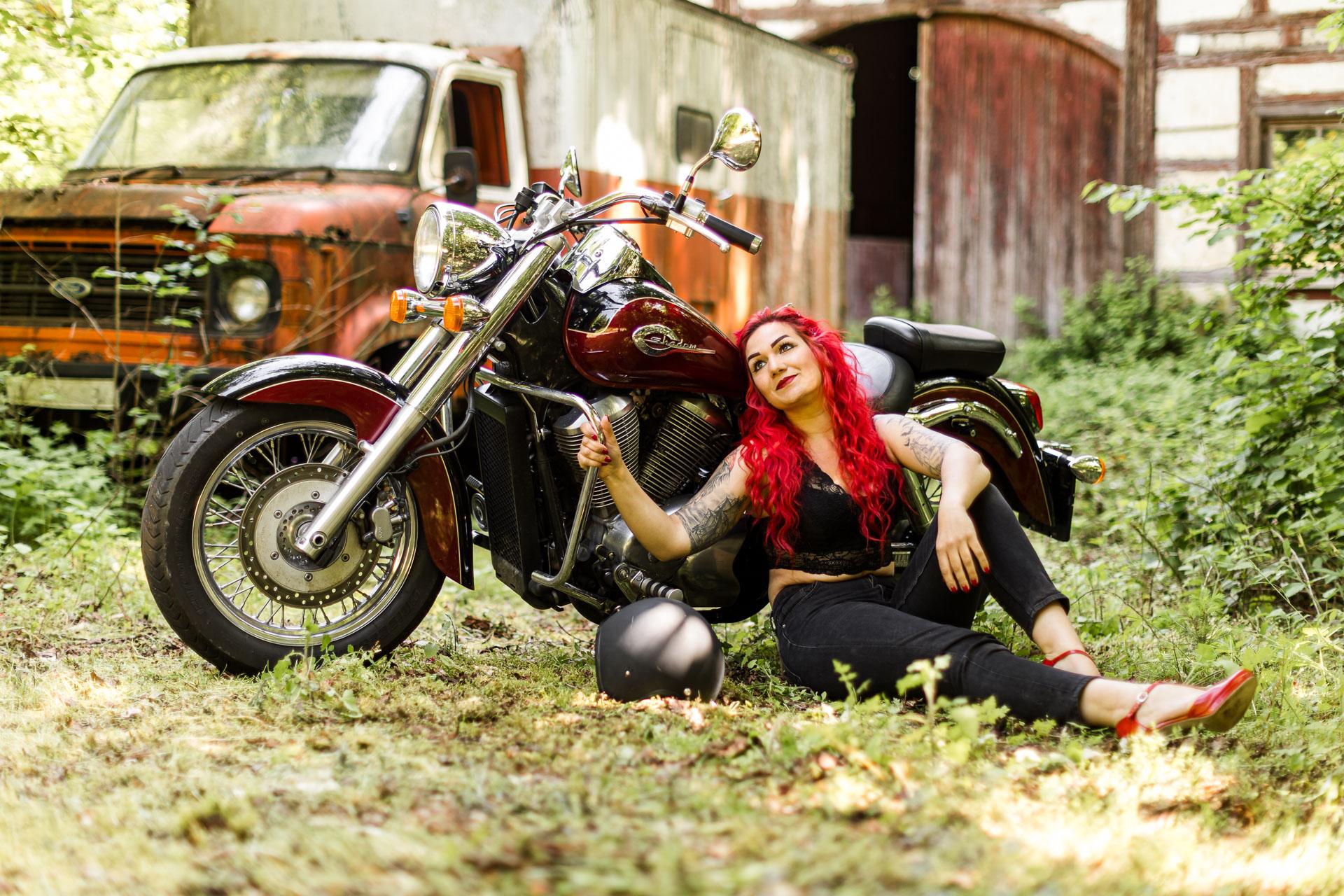 Fotoshooting mit Motorrad in Öhringen