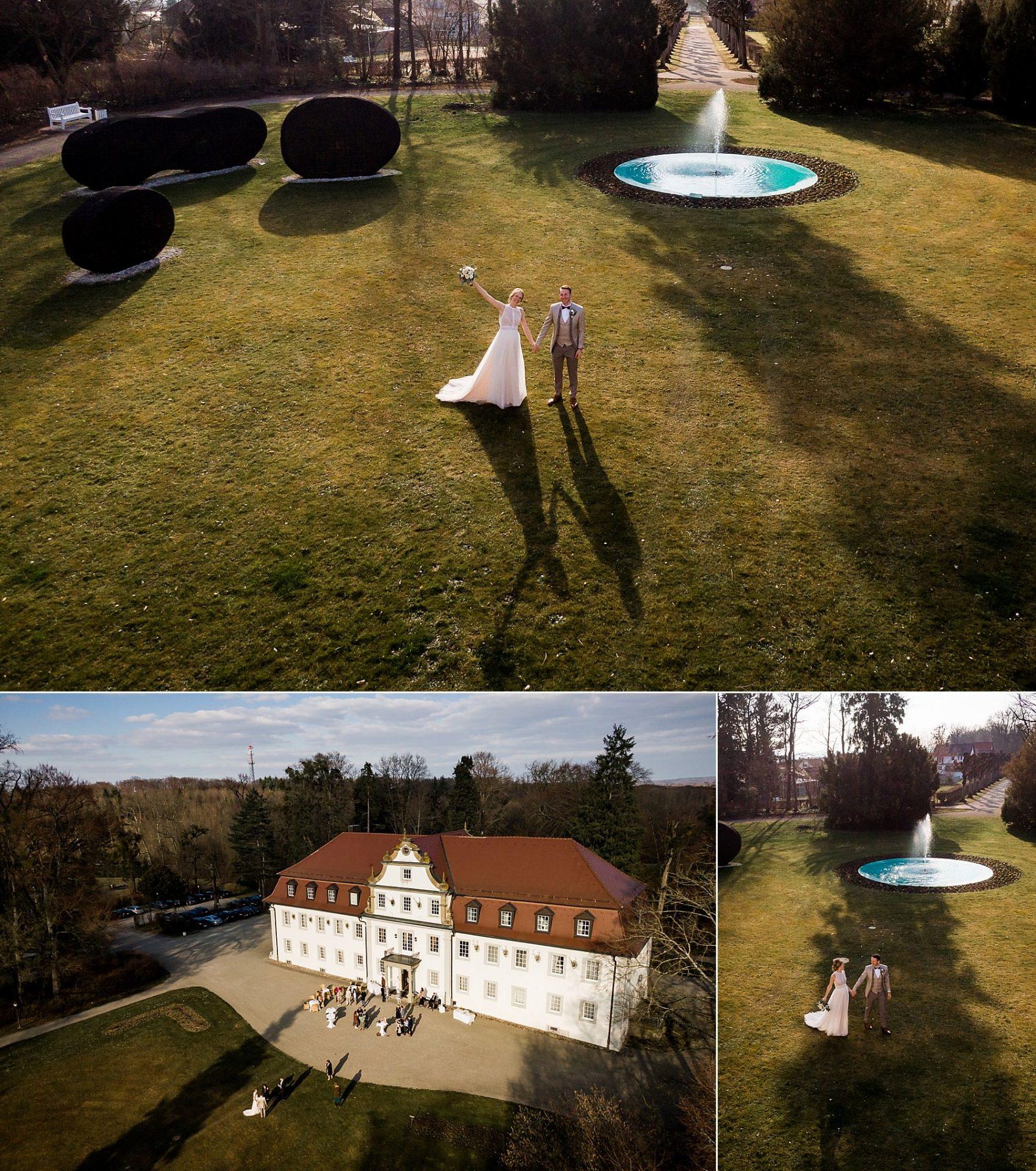 Hochzeitsfotograf in Öhringen Daniela knipper mit Drohne