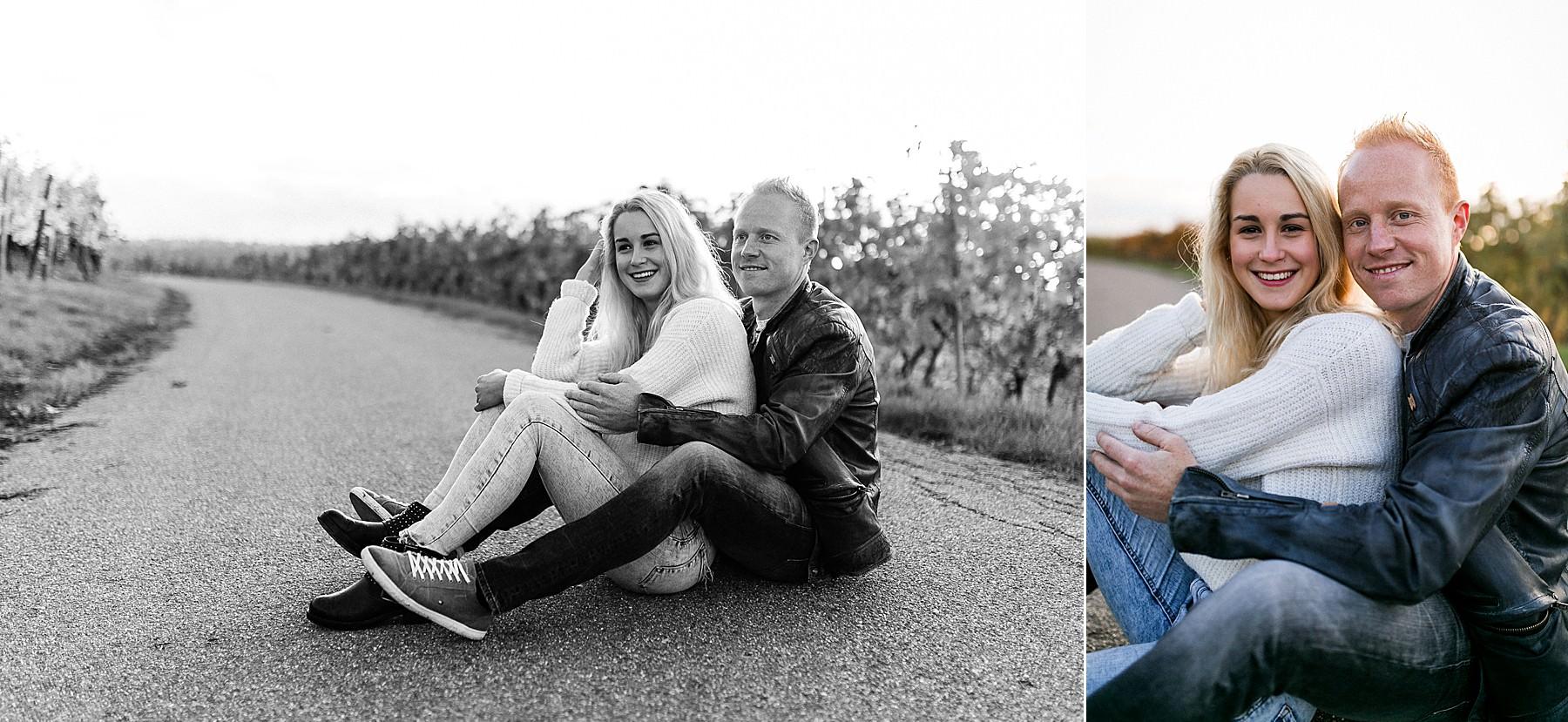 Paarshooting in Öhringen in den bunten Weinbergen im Herbst