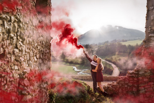 Paarshooting mit Rauchbomben
