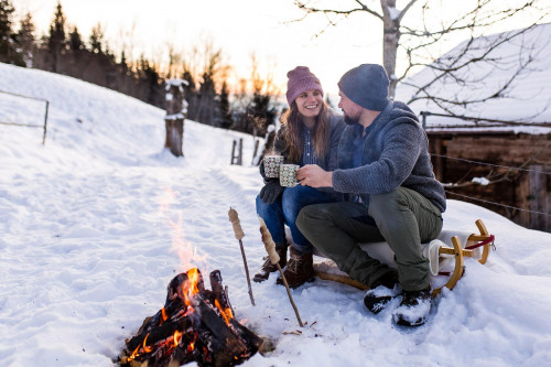 Romantisches Paarshooting im Winter